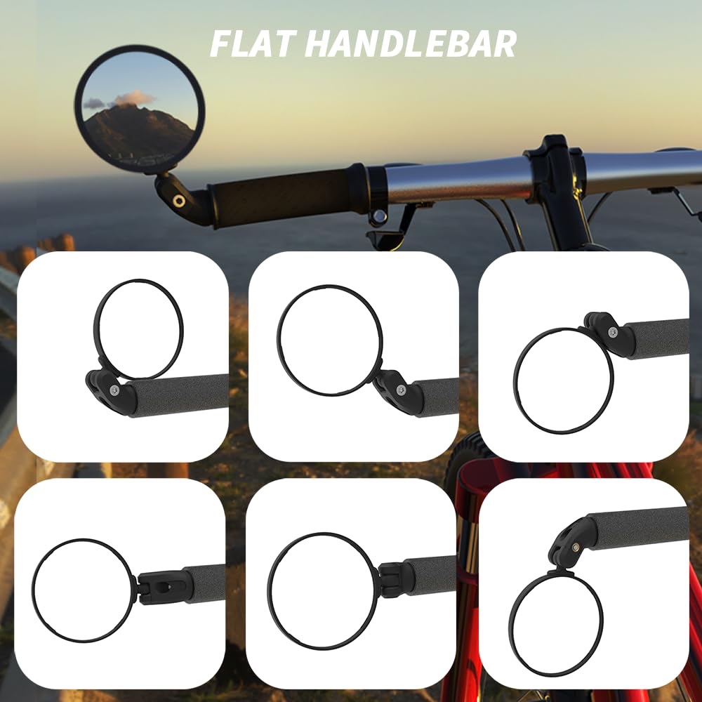 Brisk more Bike Mirrors, HD Glass Convex Lens - Imagen 5